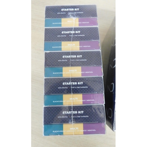 189 - Three new/sealed NZO vapes starter packs - 5x three flavours