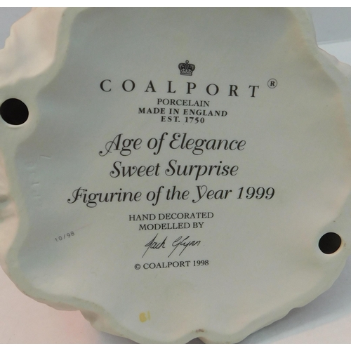 519 - Coalport 'Age of Elegance' figurine of the year 1999 - no damage