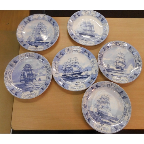 12 - Six Wedgwood collectors plates - by Marine artist Harry Clow