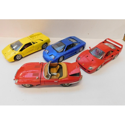 127 - Four display cars; Maisto, Bburago - as seen