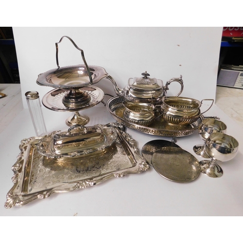 156 - Mixed silver plated items