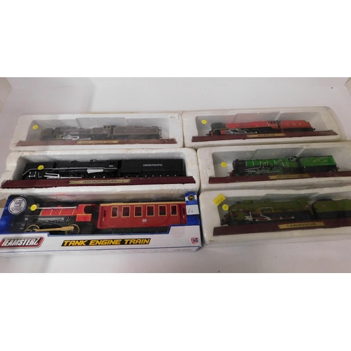 18 - Six mounted loco's - boxed