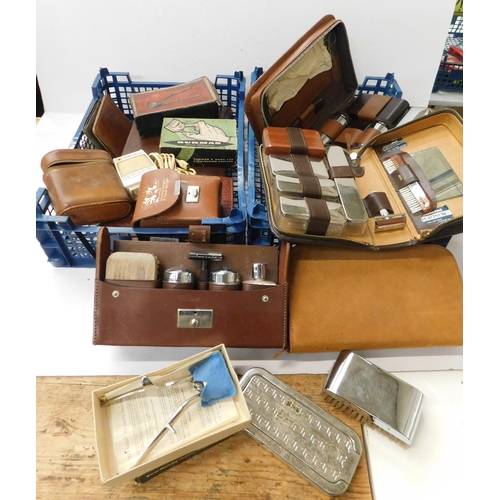 252 - Two trays of vintage vanity items