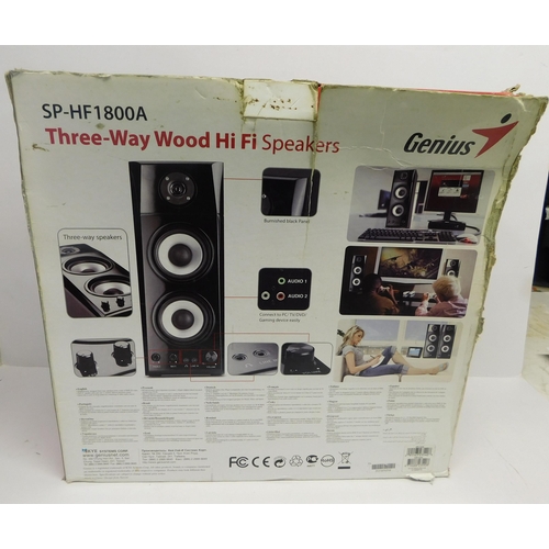 37 - Genius three-way wood hi-fi speakers...