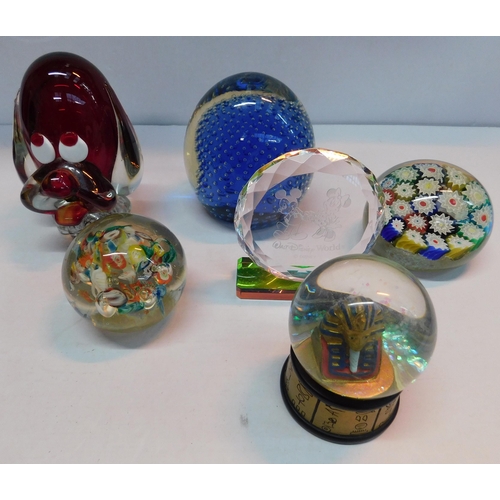 441 - Six glass paperweights