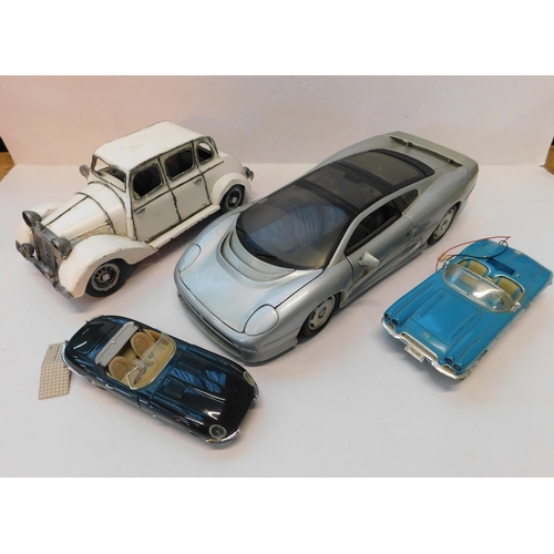 443 - Four display cars - incl. Franklin Mint & Maisto