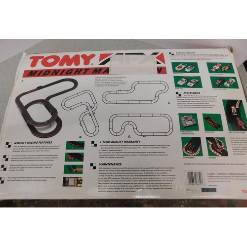 47 - Boxed Tomy AFX midnight marathon slot racing kit (unchecked - no cars)...