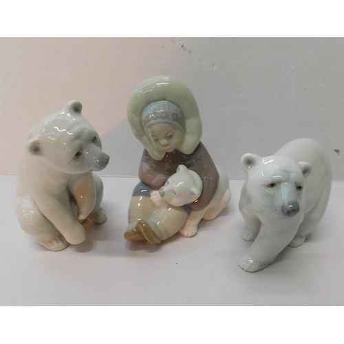 507 - Three Polar Bear Lladro's - no damage...