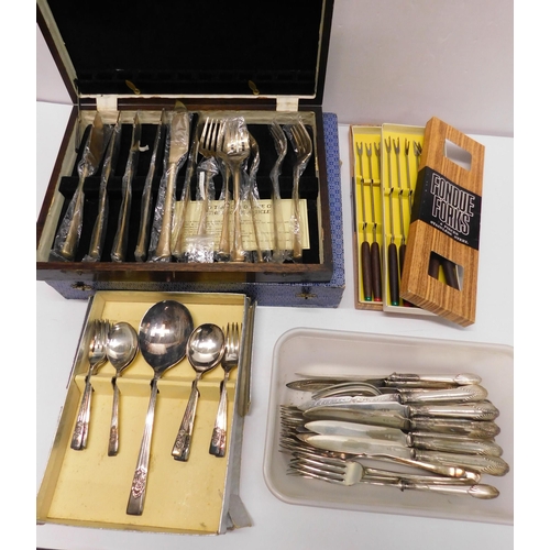 406 - Mixed flatware - incl. sets