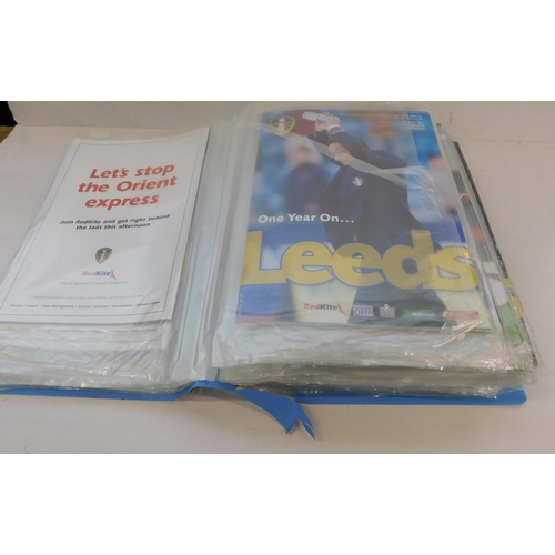 389A - Leeds United football programmes season 2007/8 in display binder - Home - 26 in total