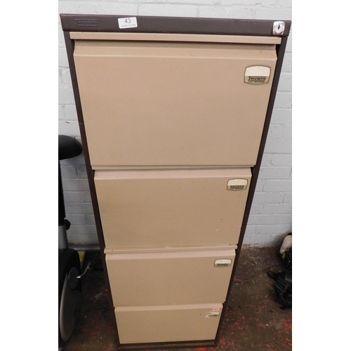 43 - Four drawer metal filing cabinet