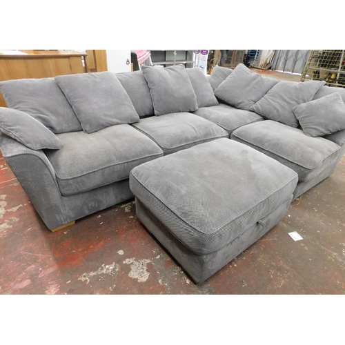 124 - Large 4/5 seater corner sofa and footstool