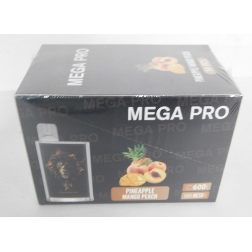 187 - Mega Pro vapes 10pcs - Pineapple Mango Peach