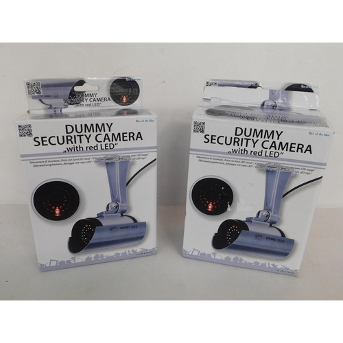 200 - Two boxed dummy security cameras with red LED - unchecked