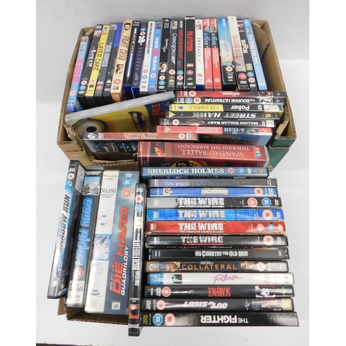 227 - Two boxes of DVDs/Blue rays