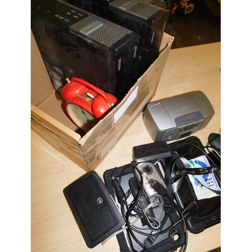 230 - Box of electrical items - incl. two Dell Optiplex towers and CCTV recorder