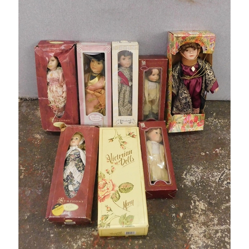 231 - Eight assorted porcelain dolls