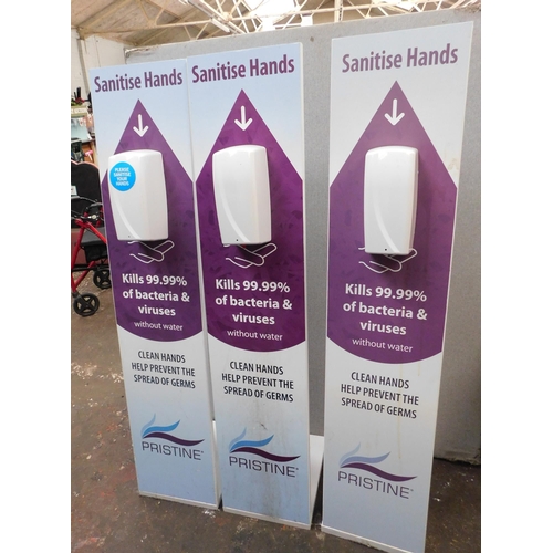 232 - Three Pristine hand sanitiser stands - approx. 12