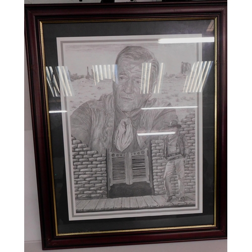 242 - Framed John Wayne print