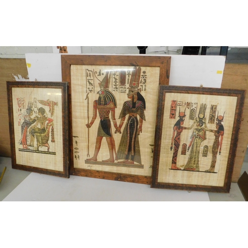 248 - Three Papyrus Egyptian pictures