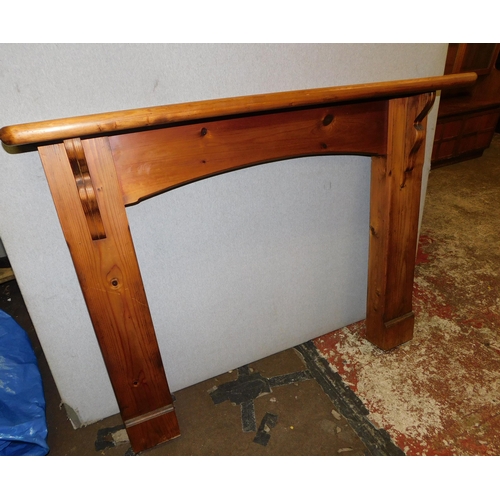 25 - Solid pine fire surround - approx. 54