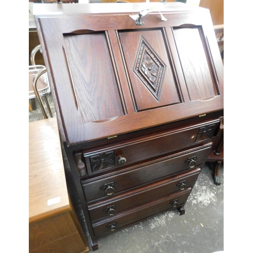 250 - Vintage style writing bureau with drawer section