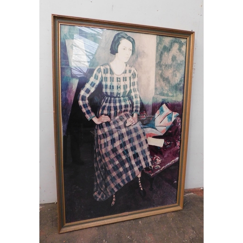 259 - Large framed print of 'Nina Hamnett' 1890-1956 - approx. 40