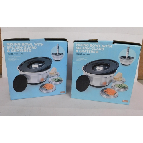 276 - Two new mixing bowls/graters with lids