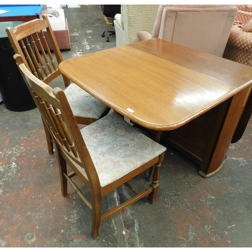 299 - Drop leaf table and two chairs