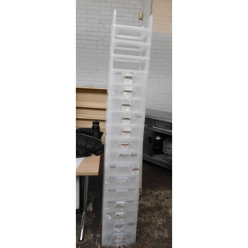 42 - Tall plastic drawer storage unit