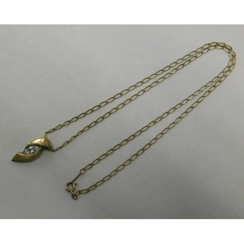 504 - 9ct Gold chain and pendant - combined weight 3.5g