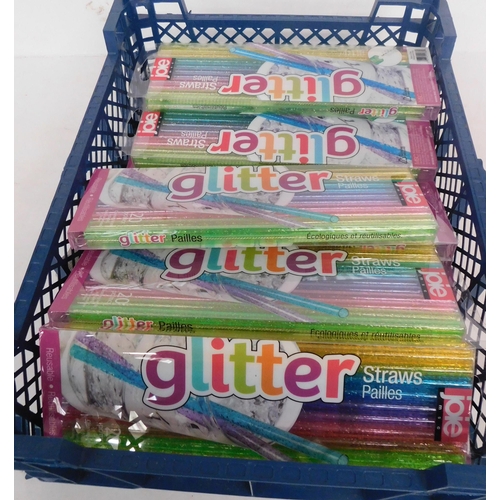 29 - Tray of 20 Joie glitter straws - five colours per pack