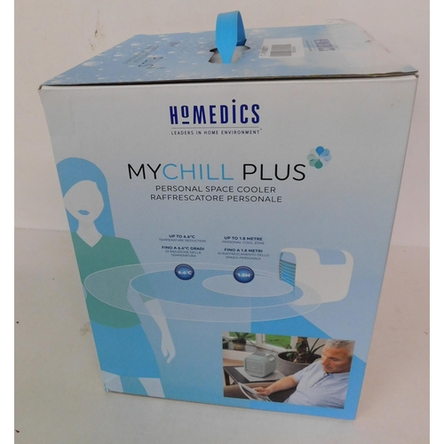 77 - Homedics boxed 'My Chill Plus' personal cooler W/O