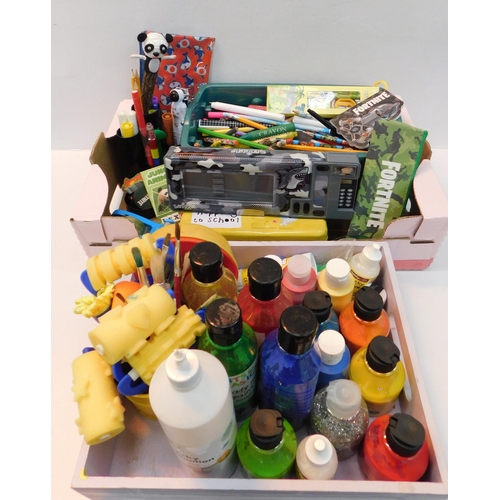 101 - Large selection of stationary equipment - incl. pens, pencils, felt tip pens, paint rollers, glue et... 