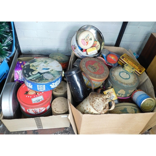 111 - Large collection of vintage tins