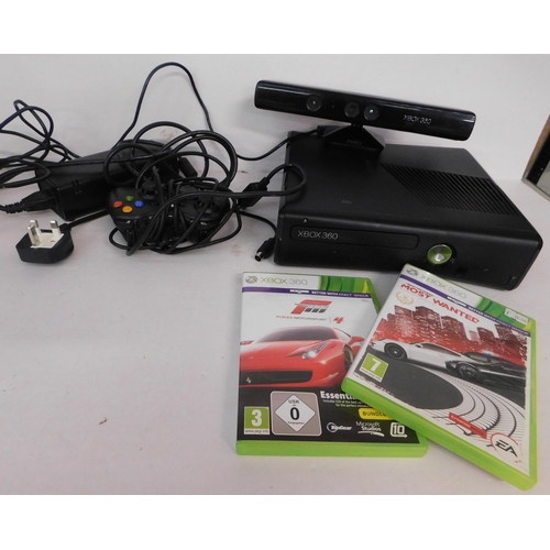 135 - Xbox 360 W/O - plus games and controller