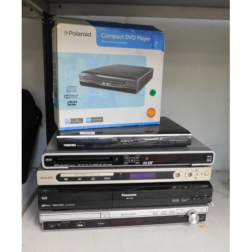 167 - 6x DVD players - incl. Panasonic, Toshiba - unchecked