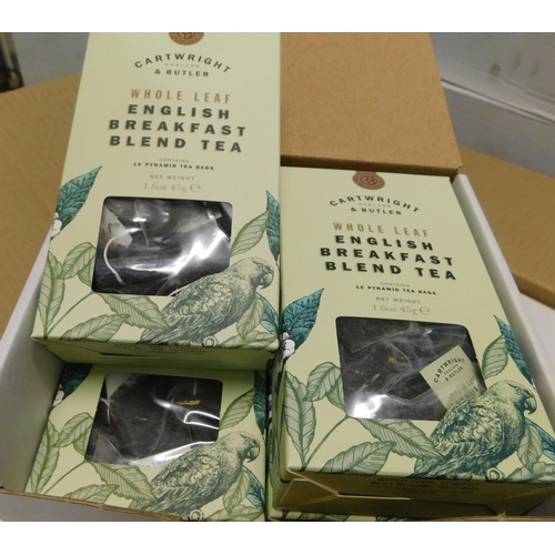 172 - 9x boxes of Cartwright & Butler whole leaf English Breakfast tea - (6x per box) BB 11/24