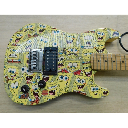 177 - Spongebob Squarepants Electric guitar and lead - unchecked