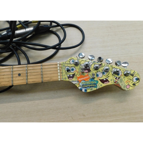 177 - Spongebob Squarepants Electric guitar and lead - unchecked