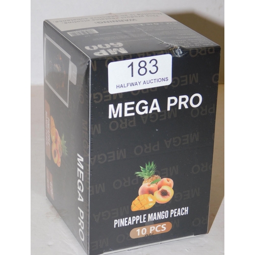 183 - New in box Mega-Pro vapes 10pcs - Pineapple Mango Peach