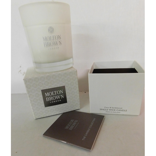 196 - New in box Molton Brown single wick candle - Coco and Sandalwood