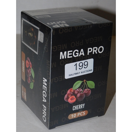 199 - New in box Mega-Pro vapes 10pcs - Cherry