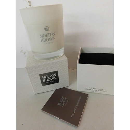 203 - New in box single wick Molton Brown candle - Coco and Sandalwood