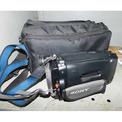 213 - Sony handy-cam camcorder with case - unchecked