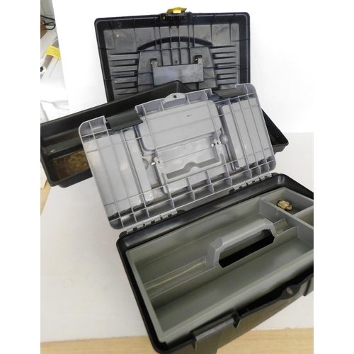 229 - 2x plastic toolboxes with some tools