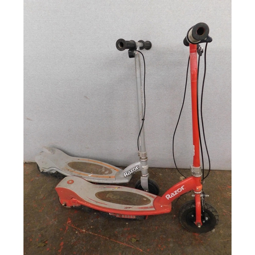 230 - 2x Razor electric scooters - unchecked/ no chargers