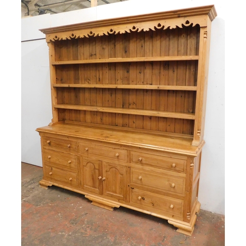 241 - Solid pine farmhouse style dresser - approx. 84