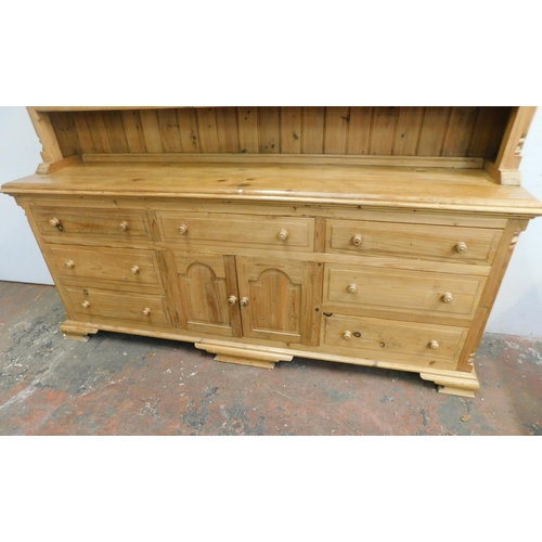 241 - Solid pine farmhouse style dresser - approx. 84