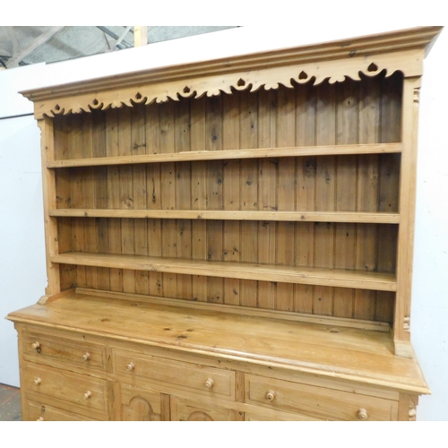 241 - Solid pine farmhouse style dresser - approx. 84